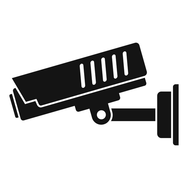 Icono de cámara exterior de policía Ilustración simple del icono de vector de cámara exterior de policía para diseño web aislado sobre fondo blanco