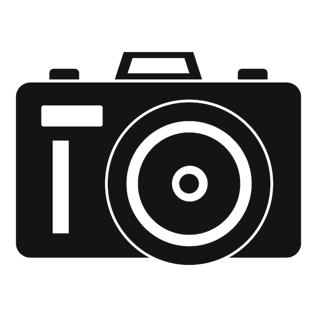 Icono de la cámara fotográfica Ilustración simple del icono vectorial de la cámara photográfica para la web