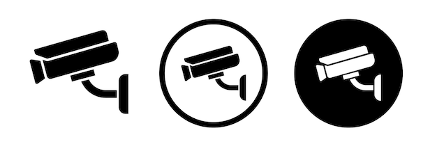 Icono de la cámara Icones de la cámara de seguridad Icon de la cámara video