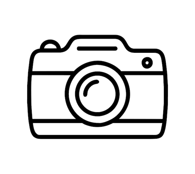Vector el icono de la cámara presenta una instantánea de la cámara que simboliza la captura de fotos al instante