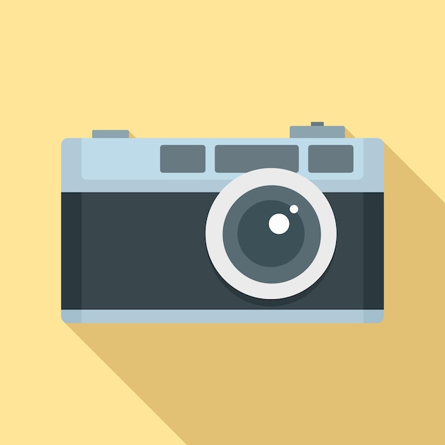Icono de cámara retro Ilustración plana del icono de vector de cámara retro para diseño web