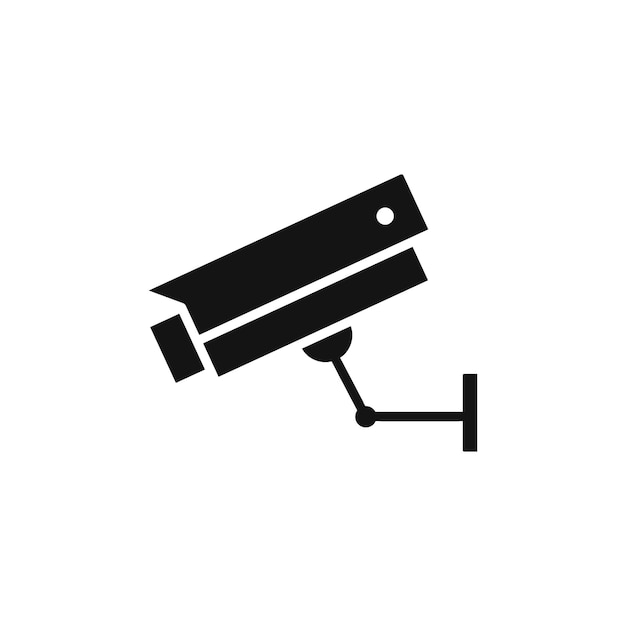 Icono de cámara de seguridad aislado en fondo blanco