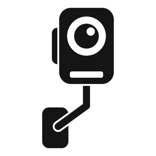 Icono de la cámara de seguridad al aire libre vector simple gesto de acceso