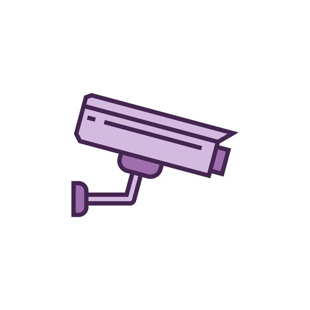 Icono de cámara de seguridad CCTV fija Diseño de ilustración de plantilla vectorial