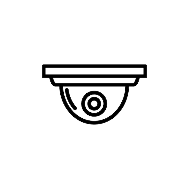 Icono de cámara de seguridad CCTV fija Diseño de ilustración de plantilla vectorial