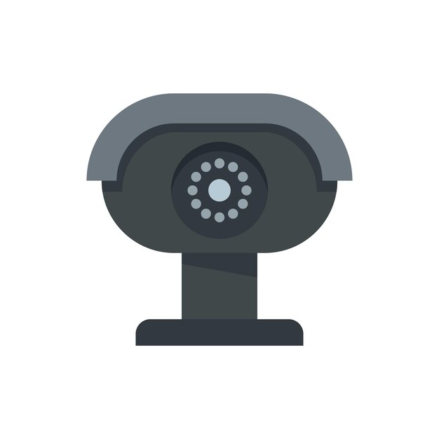 Icono de cámara de seguridad Ilustración plana del icono de vector de cámara de seguridad aislado sobre fondo blanco