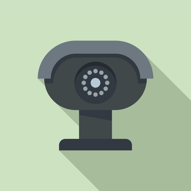 Icono de cámara de seguridad Ilustración plana del icono de vector de cámara de seguridad para diseño web