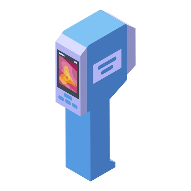 Icono de cámara termográfica geodésica Isométrica del icono de vector de cámara termográfica geodésica para diseño web aislado sobre fondo blanco