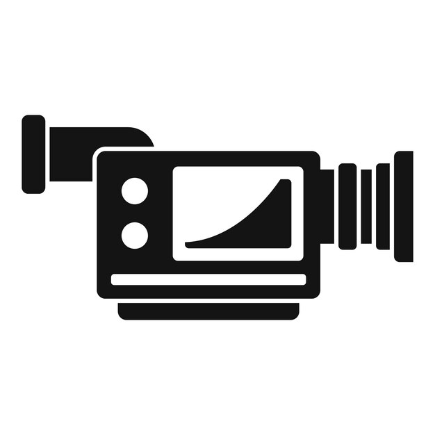 Icono de cámara de TV Ilustración simple del icono de vector de cámara de TV para diseño web aislado sobre fondo blanco