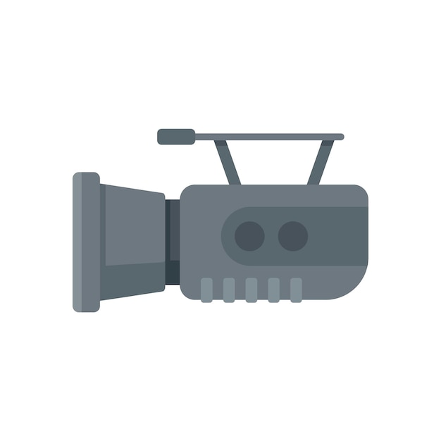 Icono de cámara vector plano Videocámara TV película aislada