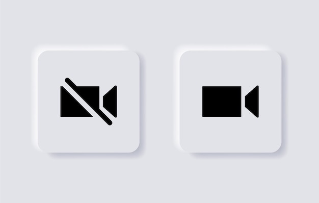 icono de cámara de video deshabilitar símbolo de desactivación de cámara iconos de facetime sitio web aplicación web interfaz de usuario icono de aplicación móvil