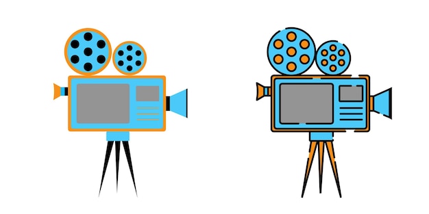 Icono de cámara de video para el diseño Fácil de editar