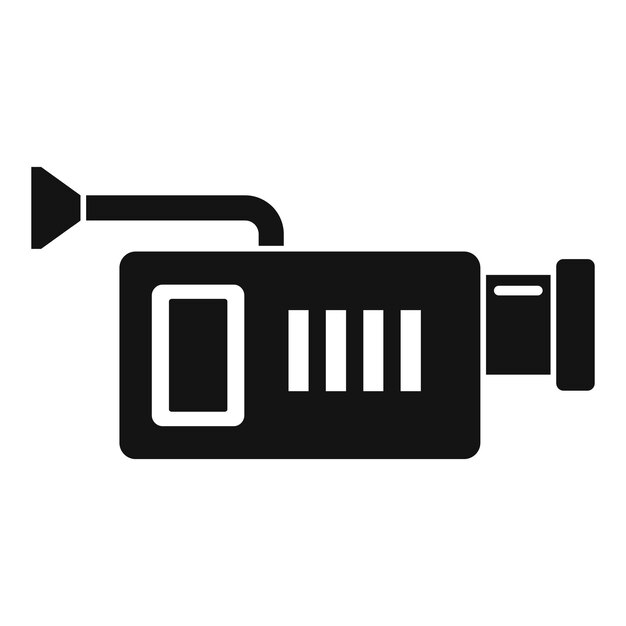 Icono de cámara de vídeo de TV Ilustración simple del icono de vector de cámara de vídeo de TV para diseño web aislado sobre fondo blanco