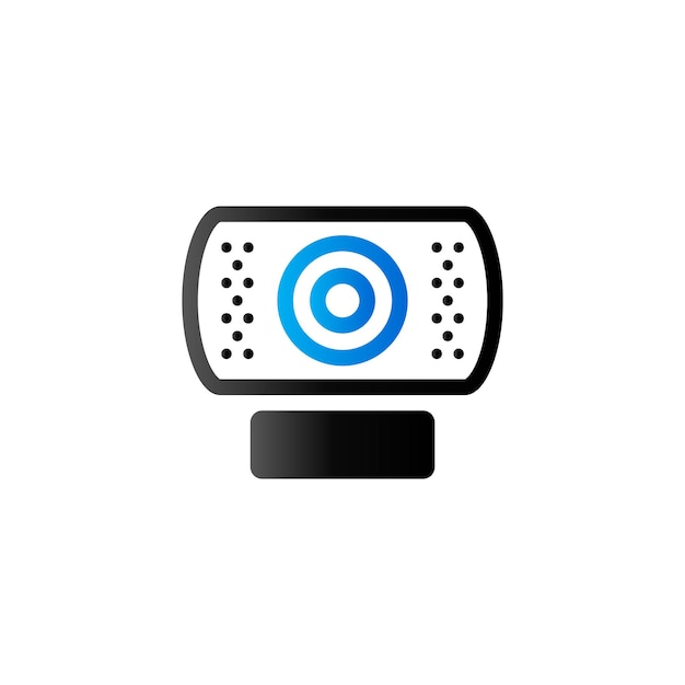 El icono de la cámara web en color de tono dúo Conexión a Internet de la computadora