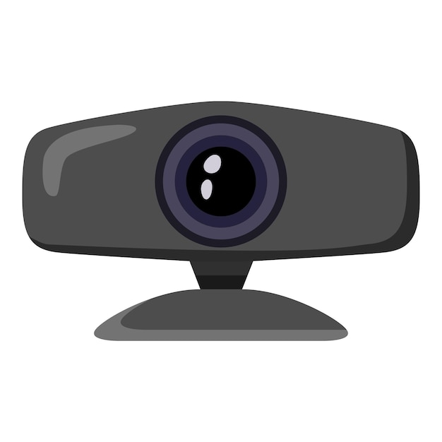Icono de cámara web símbolo de cámara web plana vectorial