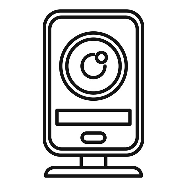 Icono de cámara web vector de contorno Videocámara Película digital