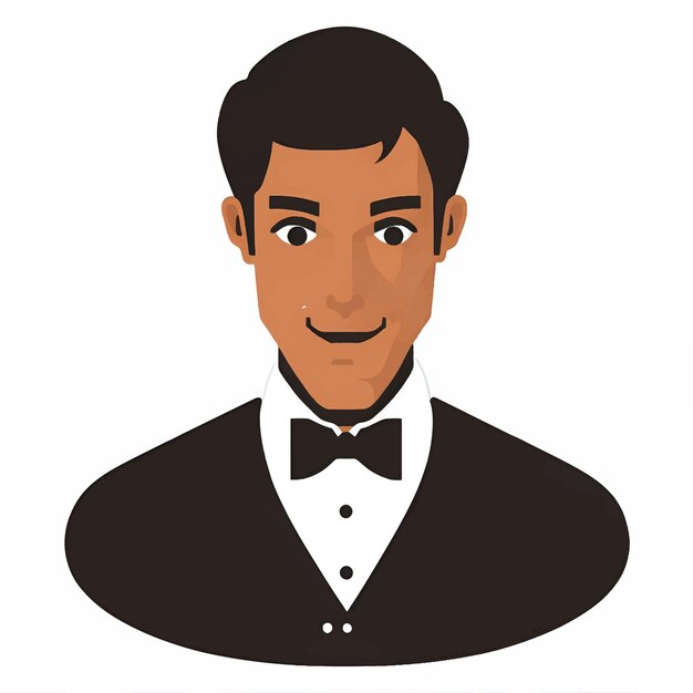 Icono de camarero o barman sirviendo alimentos en restaurantes y comedores símbolo ilustración vectorial