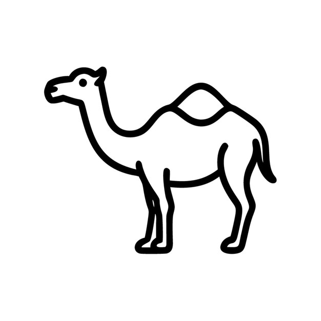 icono de camello vector de dibujos animados
