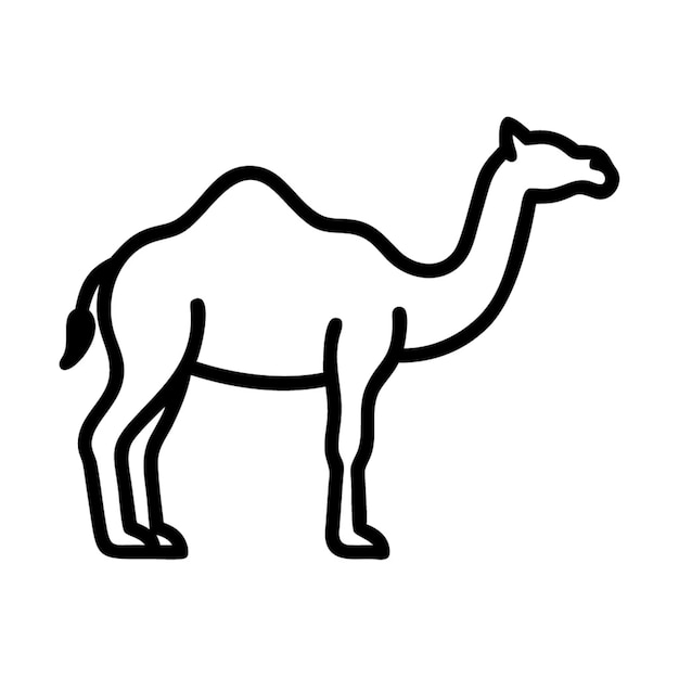 icono de camello vector de dibujos animados