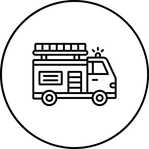 El icono del camión de bomberos