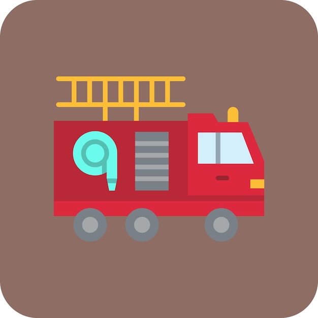 El icono del camión de bomberos