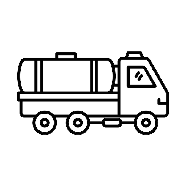 El icono del camión cisterna muestra el contorno.
