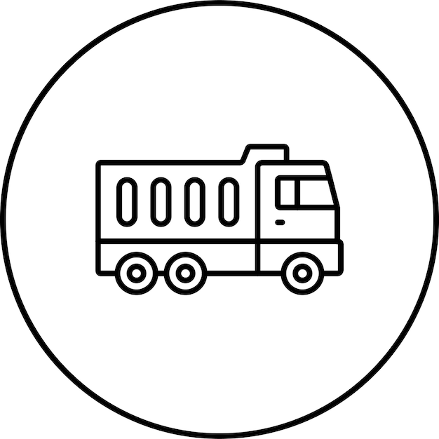 El icono del camión de descarga
