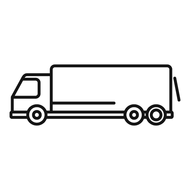 Icono de camión de entrega que representa el envío y la logística