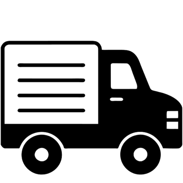 El icono del camión de entrega