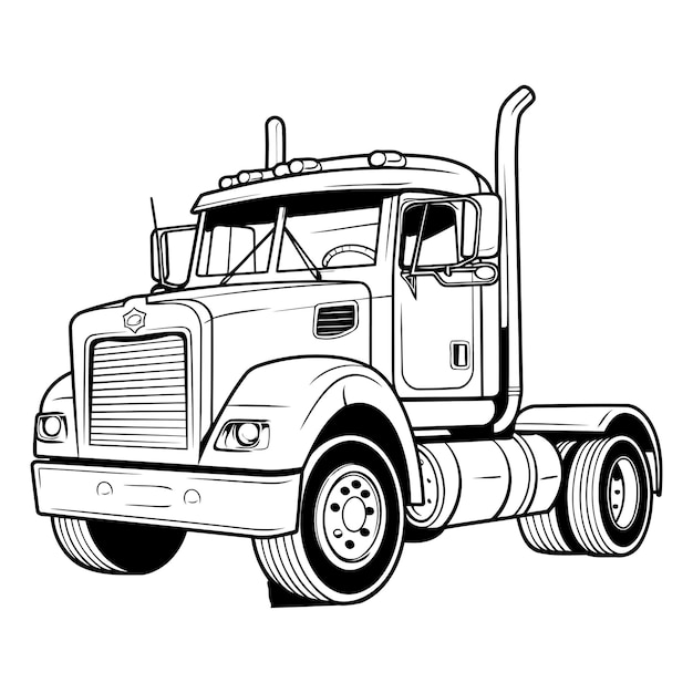 Vector icono de un camión en un fondo blanco