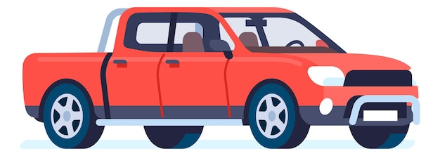 Icono de camioneta roja Vehículo de camión moderno