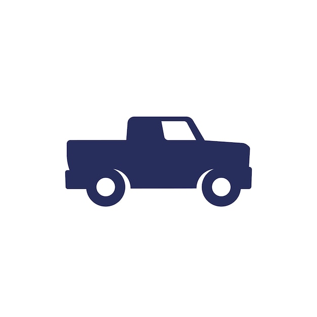 icono de camioneta en un vehículo todoterreno blanco
