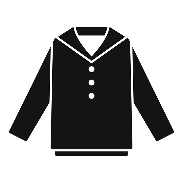 Icono de camisa de cinta vector simple Traje de estudiante Universidad infantil