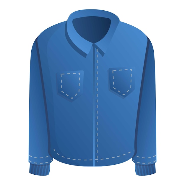 Icono de camisa de vaqueros Icono vectorial de camisa del vaqueros para el diseño web aislado en fondo blanco