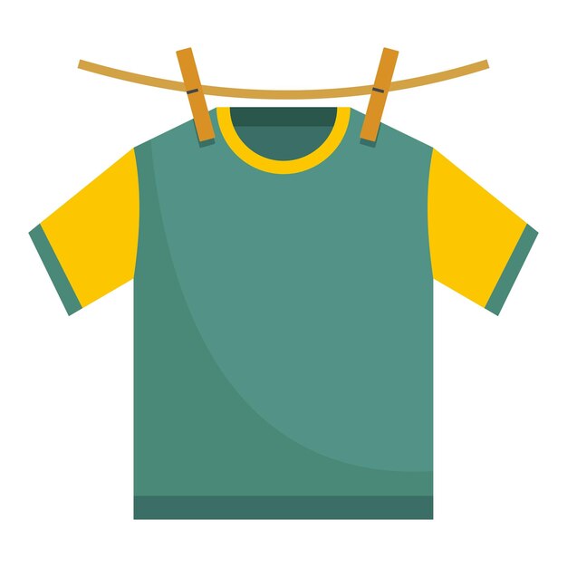 Icono de camiseta colgante Ilustración plana del icono de vector de camiseta colgante para web