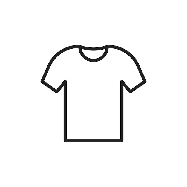 El icono de la camiseta del contorno establece el signo