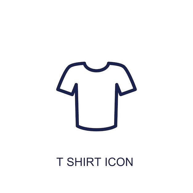 El icono de la camiseta con fondo blanco