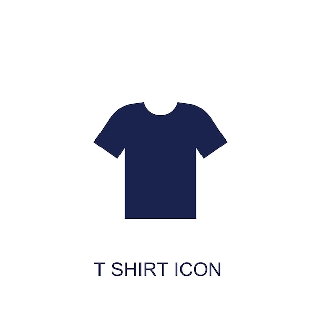 El icono de la camiseta con fondo blanco
