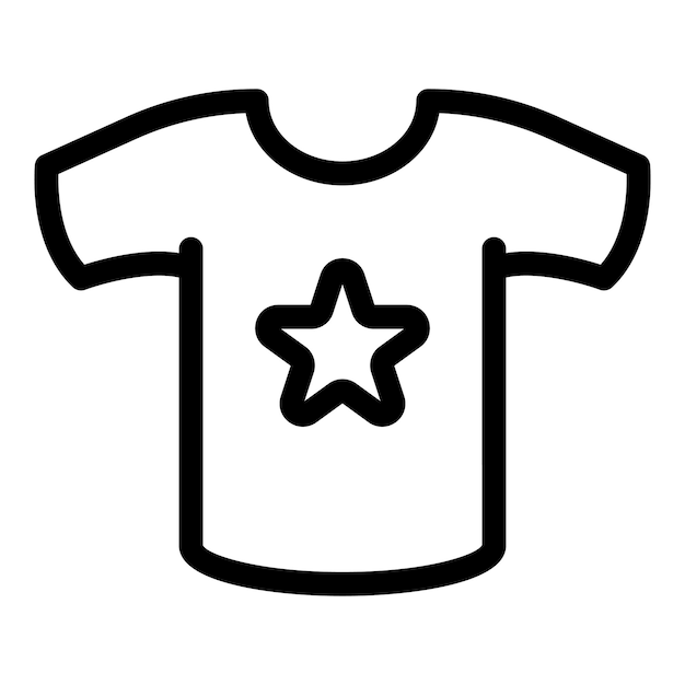 Icono de camiseta de niña Icono de vector de camiseta de niña de esquema para diseño web aislado sobre fondo blanco