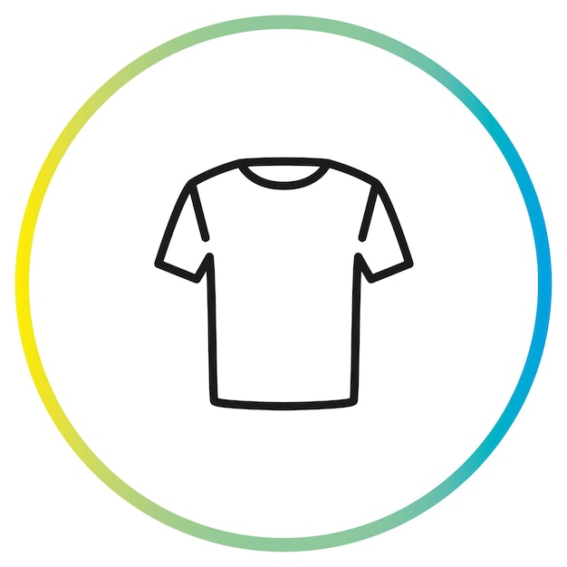 icono de camiseta signo lineal aislado en fondo blanco ilustración vectorial