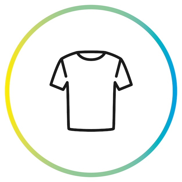 icono de camiseta signo lineal aislado en fondo blanco ilustración vectorial