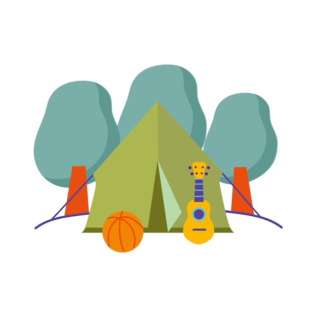 El icono del campamento de verano clipart avatar ilustración vectorial aislada