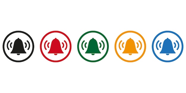 Icono de campana de alerta. Para su diseño. Conjunto de iconos de notificación de mensajes. ilustración vectorial eps10