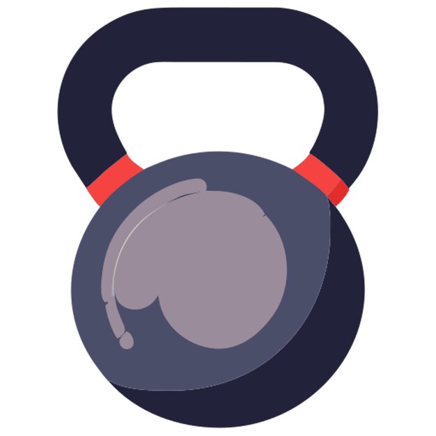 Vector el icono de la campana de kettlebell tiene formas de colores