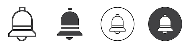 icono de campana Logotipo de vector de contorno sencillo