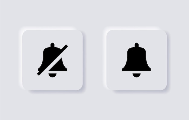 icono de campana de notificación alarma apagada silencio silenciar símbolos de anillo sitio web aplicación web interfaz de usuario icono de aplicación móvil