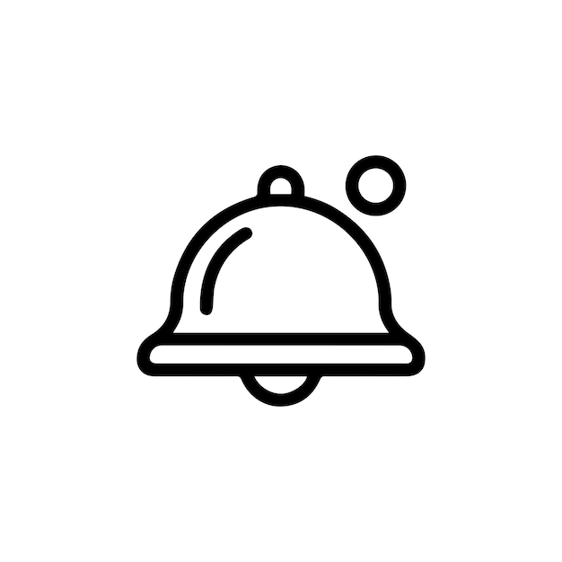 Icono de campana de notificación Alerta minimalista y símbolo de recordatorio para plataformas digitales
