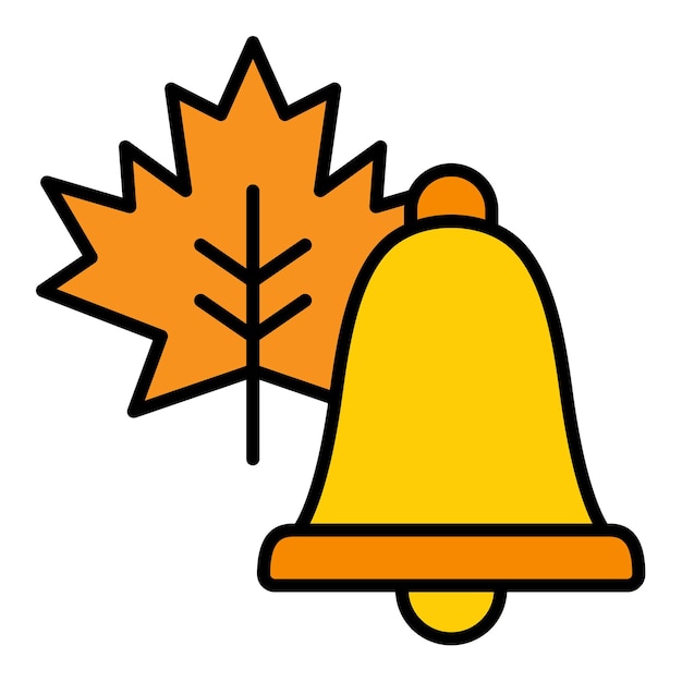 Vector el icono de la campana de otoño