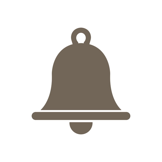 Icono de campana simple para notificaciones y alertas