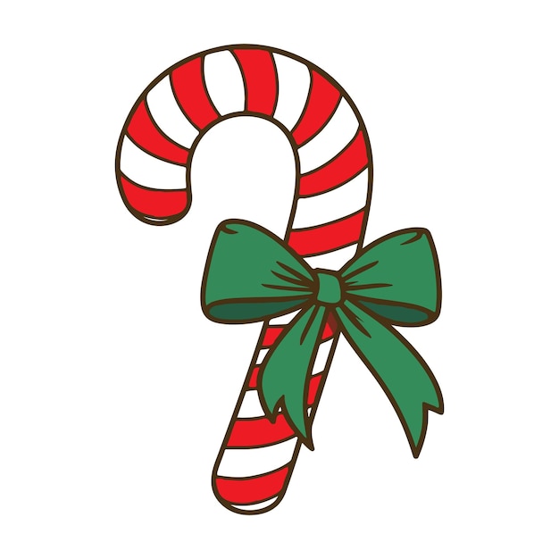 El icono de la caña de caramelo de Navidad